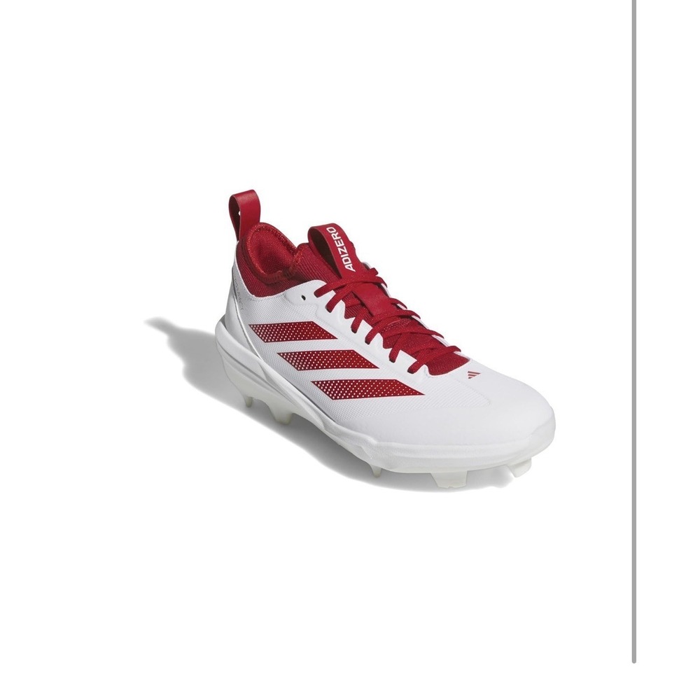 Adidas Adizero Impact TPU Baseball Cleats,White/Red, US Size 9M